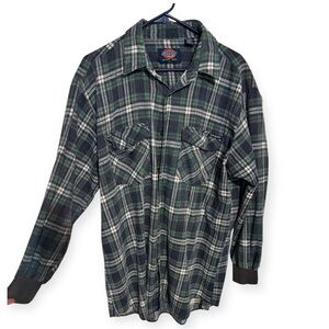 Dickies Green Plaid Long Sleeve Shirt